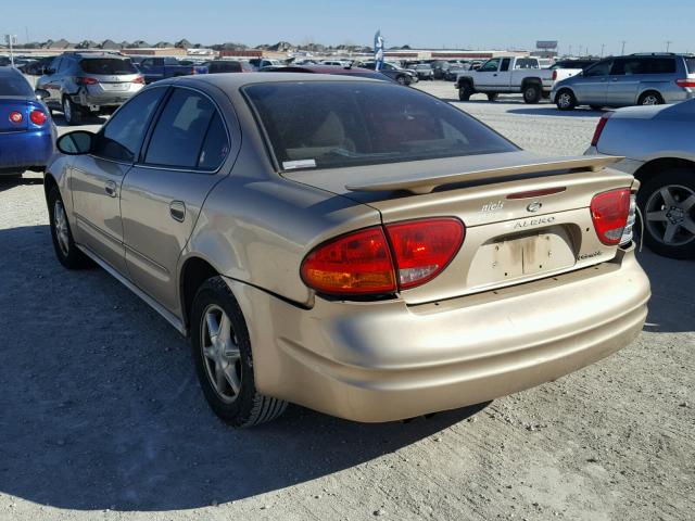 1G3NL52F43C312630 - 2003 OLDSMOBILE ALERO GL GOLD photo 3