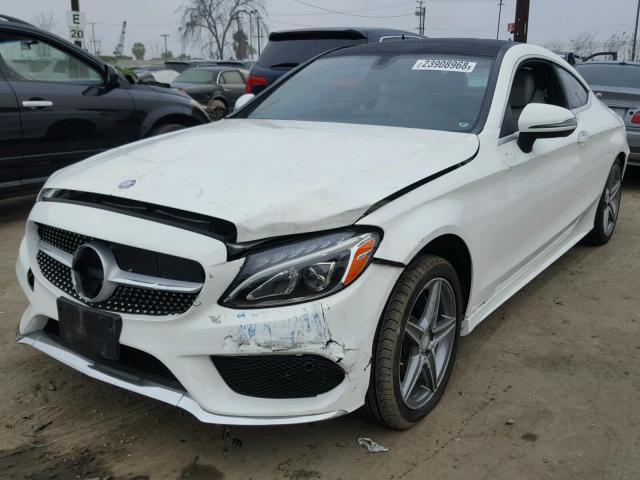 WDDWJ4JB1HF410416 - 2017 MERCEDES-BENZ C 300 WHITE photo 2