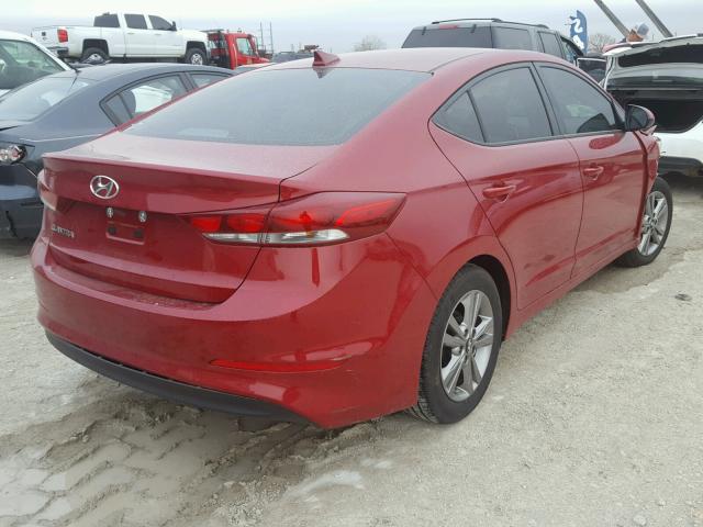 KMHD84LF7HU423367 - 2017 HYUNDAI ELANTRA SE RED photo 4