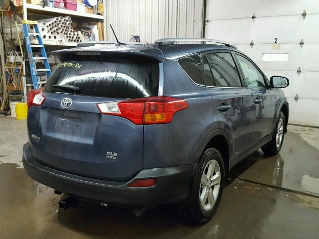 2T3RFREV3EW149679 - 2014 TOYOTA RAV4 XLE BLUE photo 4