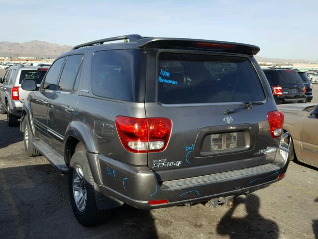 5TDBT48A55S242761 - 2005 TOYOTA SEQUOIA LI CHARCOAL photo 3