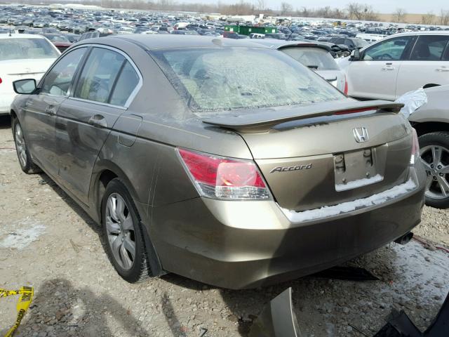 1HGCP26828A085044 - 2008 HONDA ACCORD EXL TAN photo 3