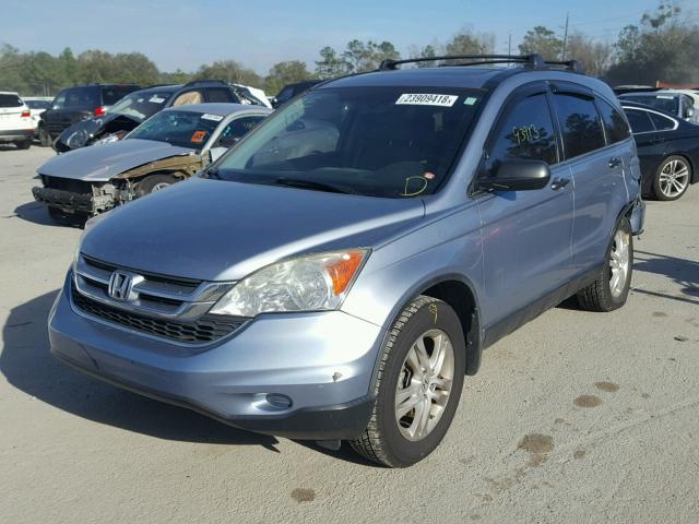 3CZRE3H54BG703121 - 2011 HONDA CR-V EX BLUE photo 2