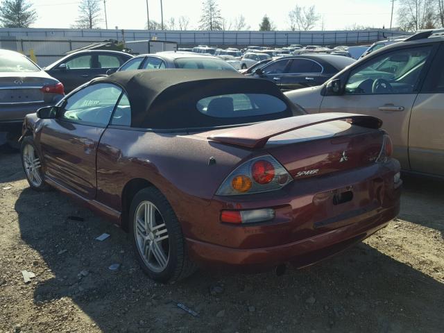 4A3AE55H74E094921 - 2004 MITSUBISHI ECLIPSE SP RED photo 3