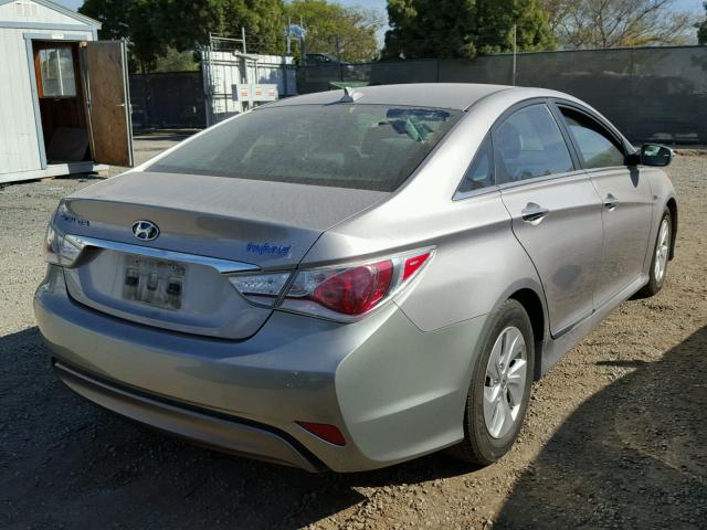 KMHEC4A41DA073539 - 2013 HYUNDAI SONATA HYB SILVER photo 4