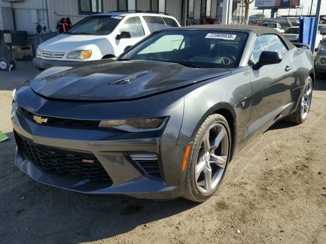 1G1FF3D79H0205127 - 2017 CHEVROLET CAMARO SS Gris foto 2