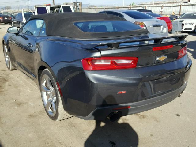 1G1FF3D79H0205127 - 2017 CHEVROLET CAMARO SS Gris foto 3