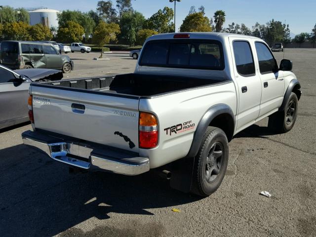 5TEGN92N24Z381529 - 2004 TOYOTA TACOMA DOU SILVER photo 4