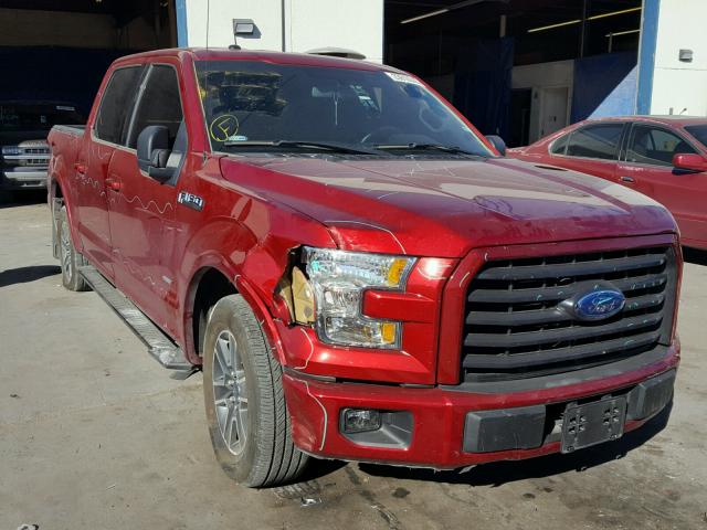 1FTEW1CG9GKF96744 - 2016 FORD F150 SUPER MAROON photo 1