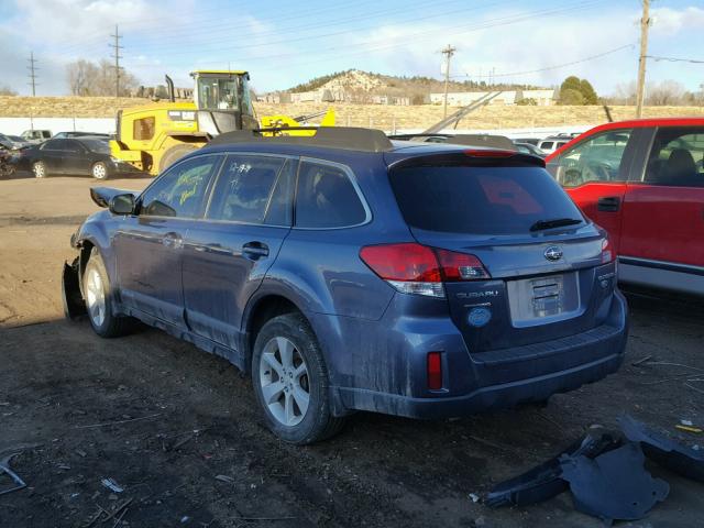 4S4BRCGC2D3275546 - 2013 SUBARU OUTBACK 2. BLUE photo 3