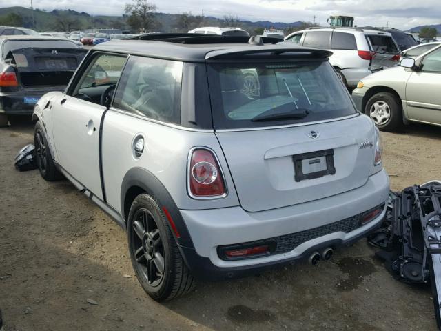 WMWSV3C54CT386540 - 2012 MINI COOPER S SILVER photo 3