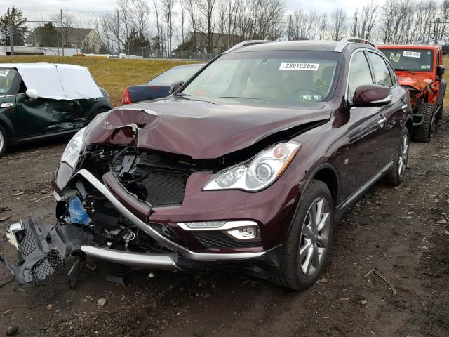 JN1BJ0RR1HM403743 - 2017 INFINITI QX50 BURGUNDY photo 2