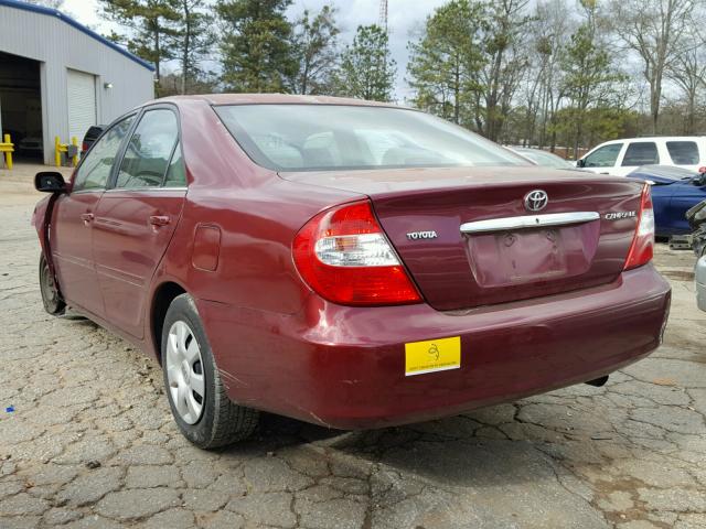 4T1BE32K64U343853 - 2004 TOYOTA CAMRY LE BURGUNDY photo 3