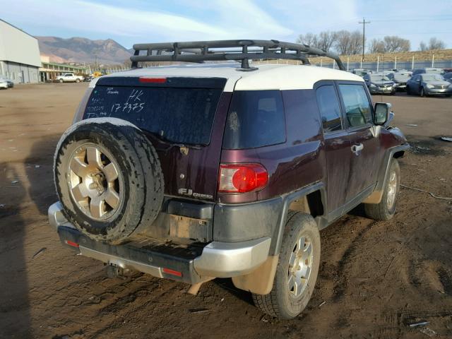 JTEBU11FX70035124 - 2007 TOYOTA FJ CRUISER MAROON photo 4