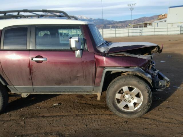 JTEBU11FX70035124 - 2007 TOYOTA FJ CRUISER MAROON photo 9