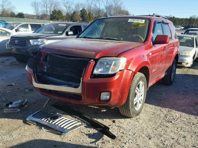 4M2CU87198KJ53565 - 2008 MERCURY MARINER PR RED photo 2