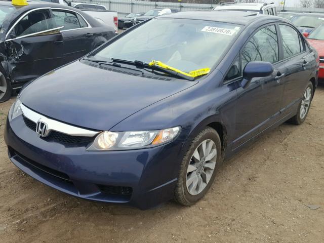 19XFA1F81AE058332 - 2010 HONDA CIVIC EX BLUE photo 2