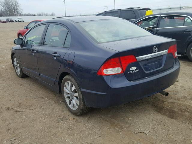 19XFA1F81AE058332 - 2010 HONDA CIVIC EX BLUE photo 3