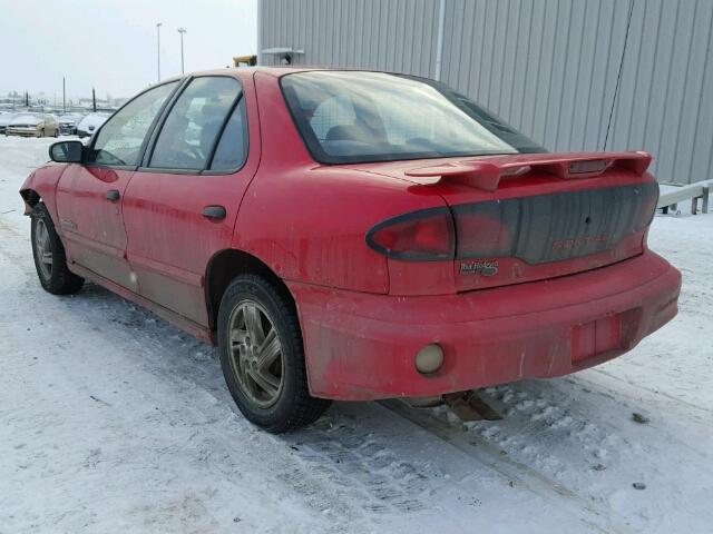 3G2JB5244YS189482 - 2000 PONTIAC SUNFIRE SE RED photo 3