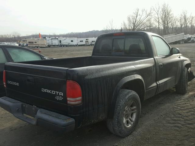 1D7FL16X83S299926 - 2003 DODGE DAKOTA SXT BLACK photo 4