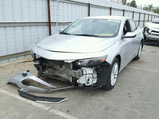 1G1ZE5ST8HF110762 - 2017 CHEVROLET MALIBU LT SILVER photo 2