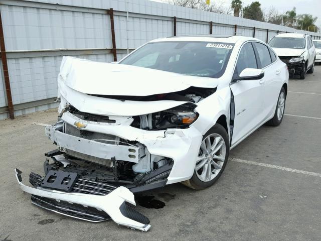 1G1ZD5ST4JF140981 - 2018 CHEVROLET MALIBU LT WHITE photo 2