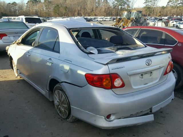 1NXBU40EX9Z153440 - 2009 TOYOTA COROLLA BA SILVER photo 3