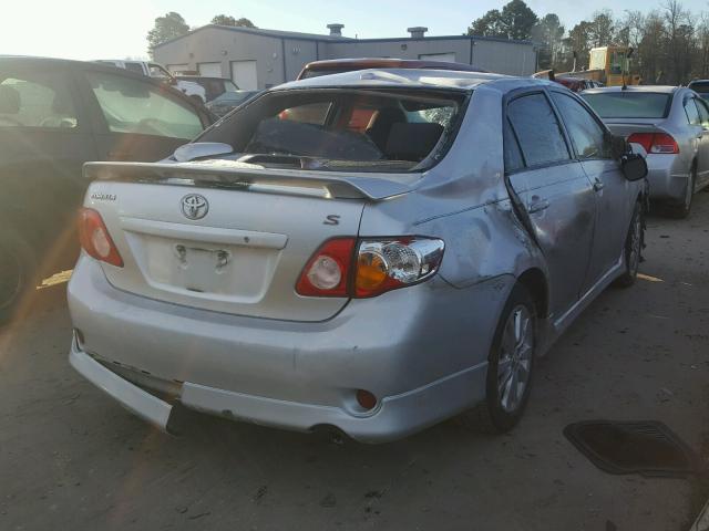 1NXBU40EX9Z153440 - 2009 TOYOTA COROLLA BA SILVER photo 4