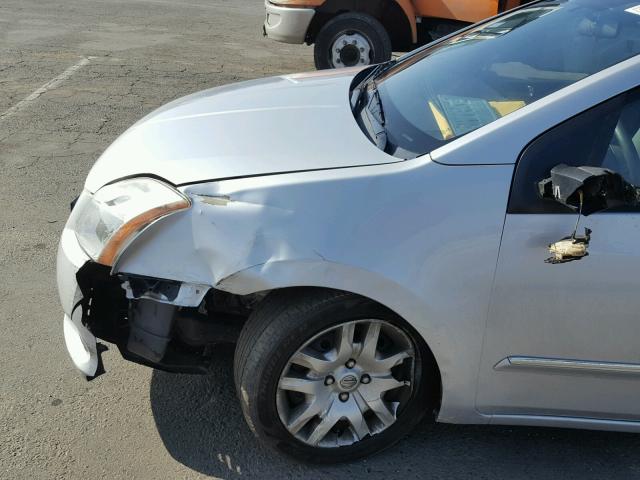 3N1AB6AP9BL661919 - 2011 NISSAN SENTRA 2.0 SILVER photo 9