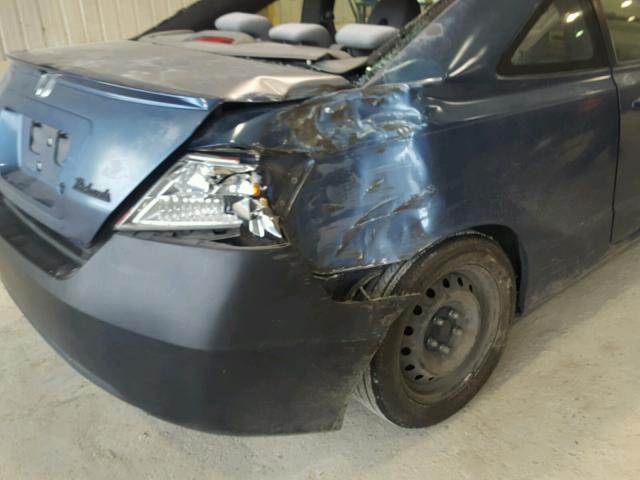 2HGFG126X7H563240 - 2007 HONDA CIVIC LX BLUE photo 9