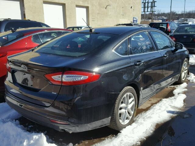 3FA6P0H77ER389904 - 2014 FORD FUSION SE BLACK photo 4