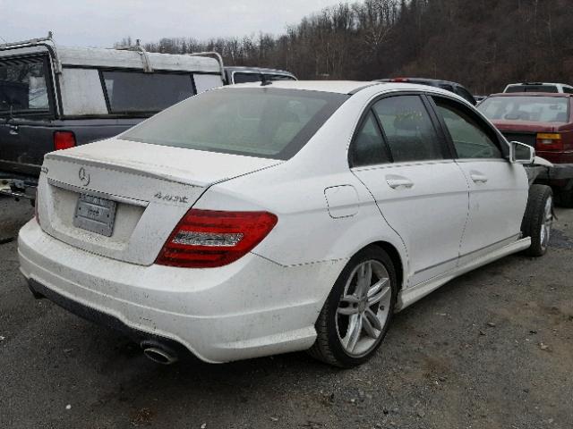 WDDGF8AB3DR275669 - 2013 MERCEDES-BENZ C 300 4MAT WHITE photo 4