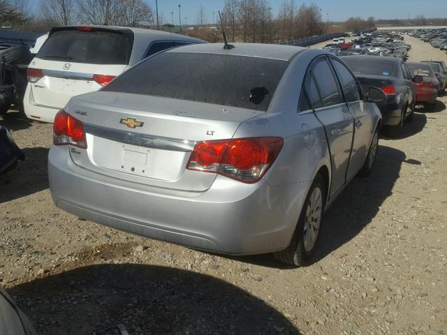 1G1PF5S97B7105434 - 2011 CHEVROLET CRUZE LT GRAY photo 4