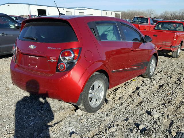 1G1JC6SB2C4184201 - 2012 CHEVROLET SONIC LT RED photo 4