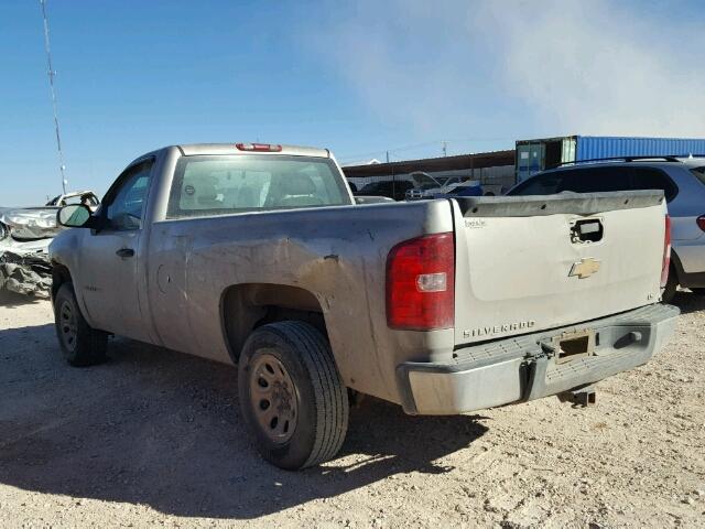 1GCEC14C17Z634379 - 2007 CHEVROLET SILVERADO SILVER photo 3