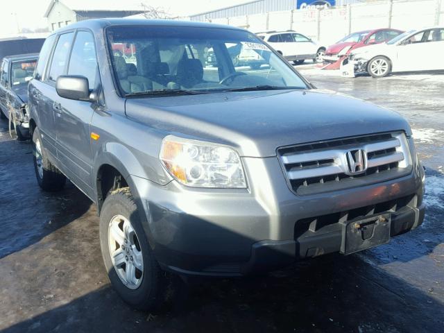 5FNYF18107B006008 - 2007 HONDA PILOT LX GRAY photo 1