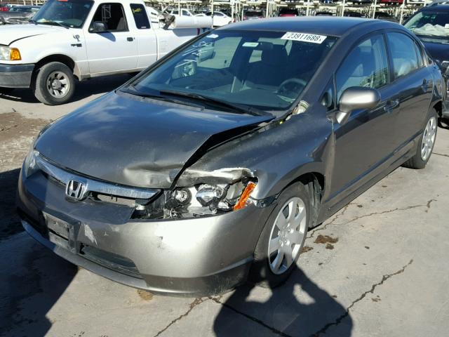 2HGFA15588H525432 - 2008 HONDA CIVIC LX CHARCOAL photo 2