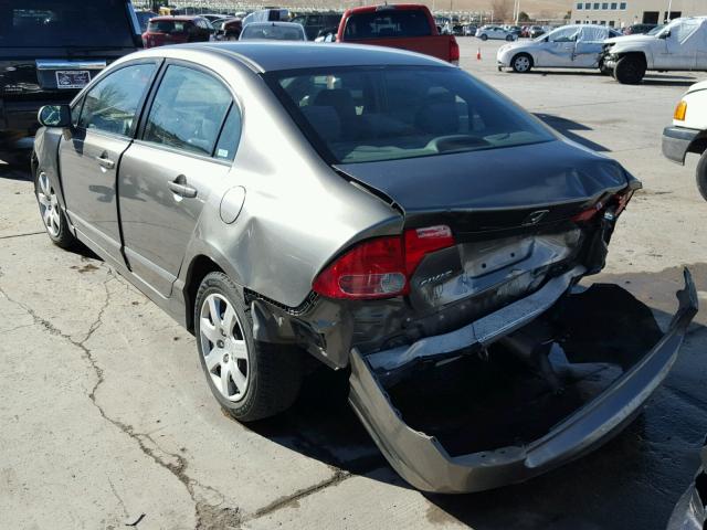 2HGFA15588H525432 - 2008 HONDA CIVIC LX CHARCOAL photo 3