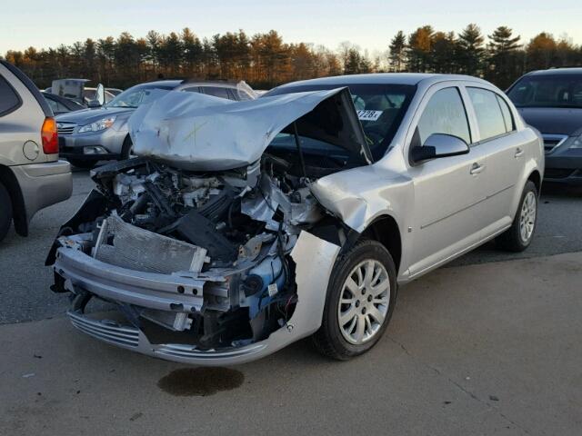 1G1AT58HX97203395 - 2009 CHEVROLET COBALT LT SILVER photo 2