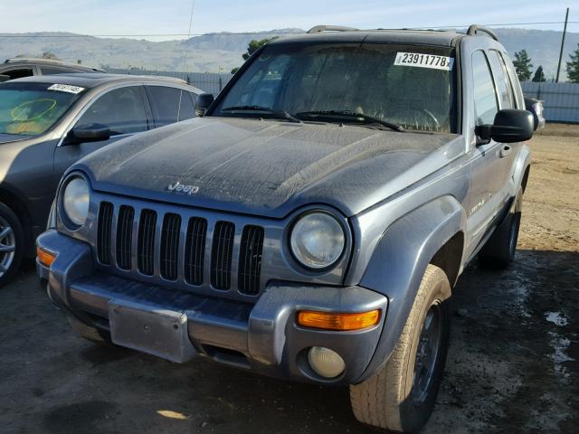 1J4GL58K72W276615 - 2002 JEEP LIBERTY LI BLUE photo 2