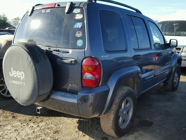 1J4GL58K72W276615 - 2002 JEEP LIBERTY LI BLUE photo 4