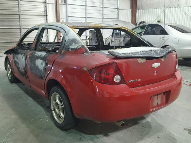 1G1AL52F657513688 - 2005 CHEVROLET COBALT LS RED photo 3