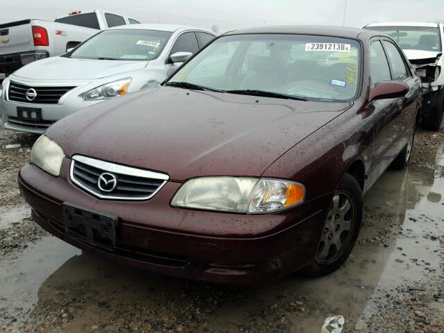 1YVGF22CX15219658 - 2001 MAZDA 626 ES MAROON photo 2