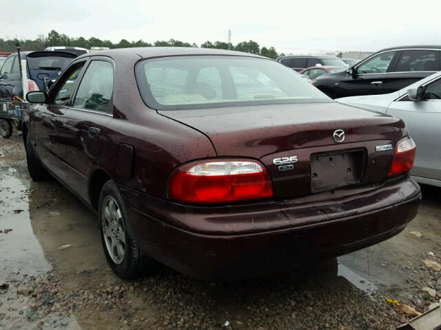 1YVGF22CX15219658 - 2001 MAZDA 626 ES MAROON photo 3