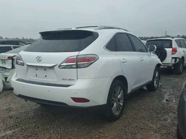 2T2ZK1BA5DC112085 - 2013 LEXUS RX 350 WHITE photo 4