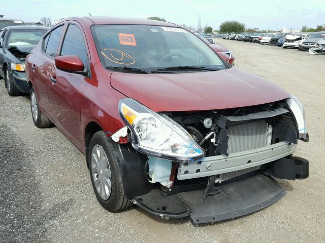 3N1CN7AP6GL915695 - 2016 NISSAN VERSA S RED photo 1