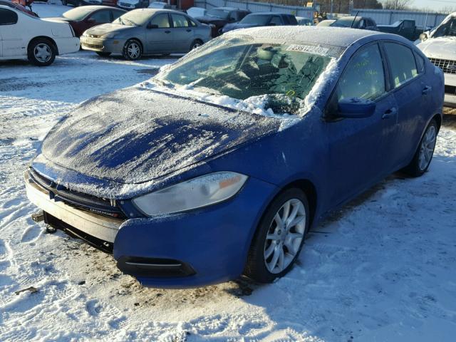 1C3CDFBA4DD345917 - 2013 DODGE DART SXT BLUE photo 2