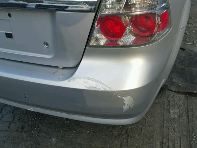 KL1TD56607B061266 - 2007 CHEVROLET AVEO BASE ვერცხლისფერი ფოტო 9