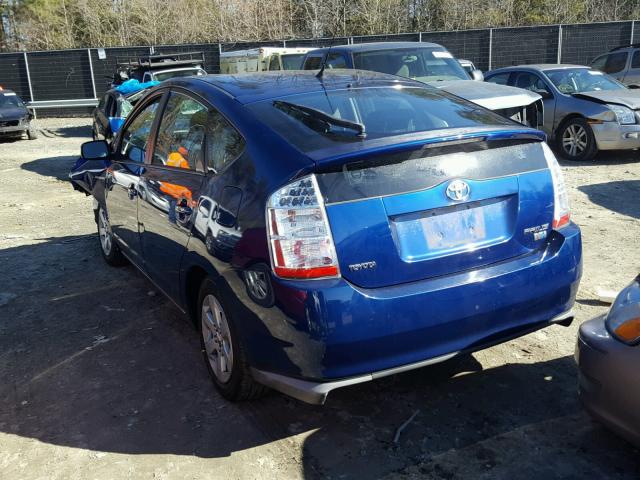 JTDKB20U087711931 - 2008 TOYOTA PRIUS BLUE photo 3