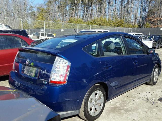 JTDKB20U087711931 - 2008 TOYOTA PRIUS BLUE photo 4